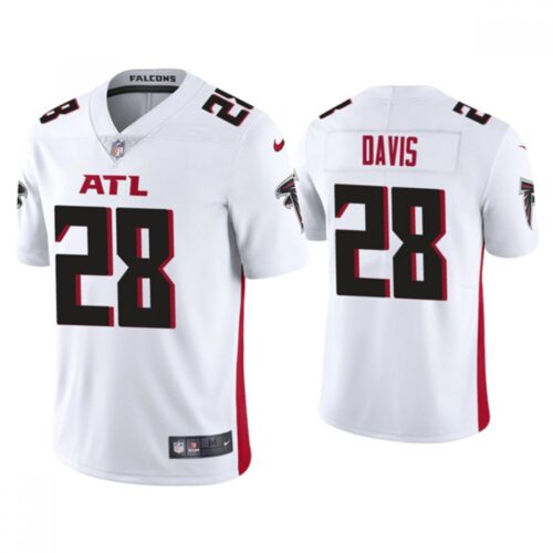 68625361afeee_1 Men's Atlanta Falcons #28 Mike Davis White Vapor Untouchable Limited Stitched Jersey