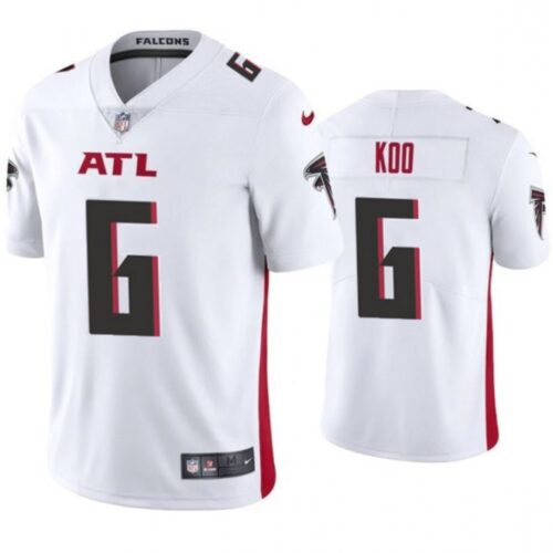 6862538a19f94_1 Men's Atlanta Falcons #6 Younghoe Koo New White Vapor Untouchable Limited Stitched Jersey