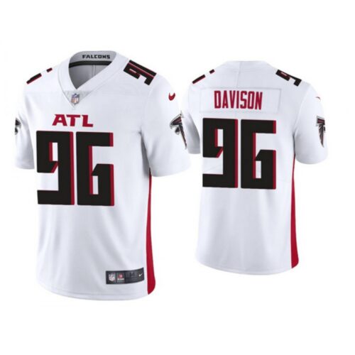 686253b10fa1c_1 Men's Atlanta Falcons #96 Tyeler Davison New White Vapor Untouchable Limited Stitched NFL Jersey