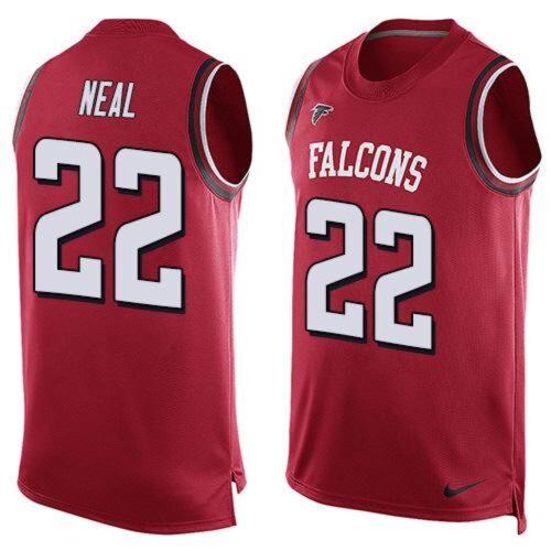 686254e48fc0a_1 Falcons #22 Keanu Neal Red Team Color Men's Stitched NFL Limited Tank Top Jersey