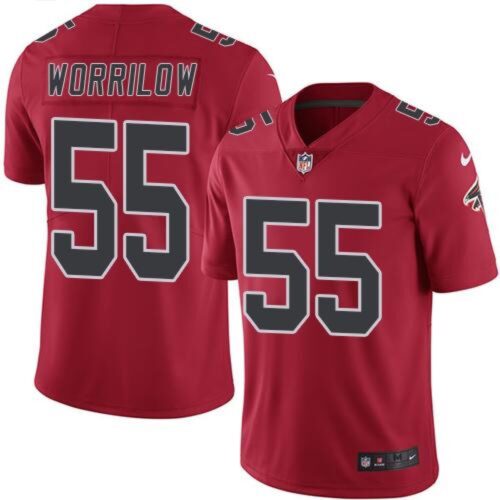 686255445c200_1 Falcons #55 Paul Worrilow Red Men's Stitched NFL Limited Rush Jersey