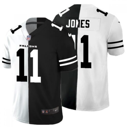 686255e5368bf_1 Men's Atlanta Falcons #11 Julio Jones Black & White Split Limited Stitched Jersey Limited Stitched Jersey