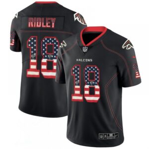 6862561c5358a_1 Men's Atlanta Falcons #18 Calvin Ridley Black 2018 USA Flag Fashion Color Rush NFL Limited Stitched Jersey