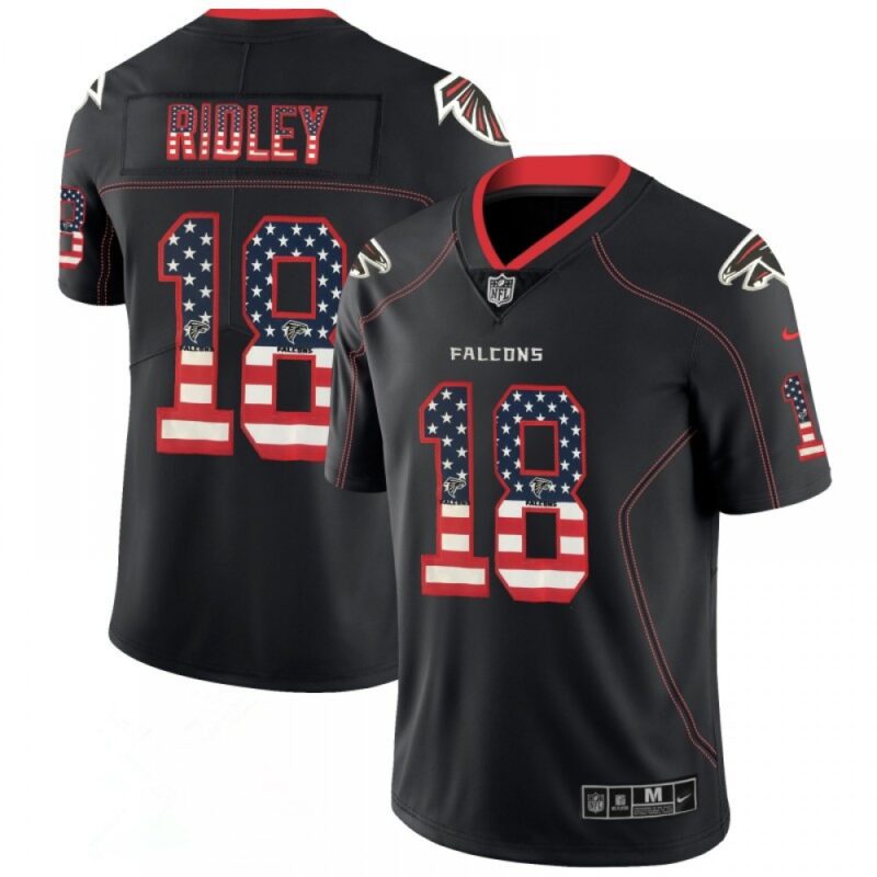 6862561c5358a_1 Men's Atlanta Falcons #18 Calvin Ridley Black 2018 USA Flag Fashion Color Rush NFL Limited Stitched Jersey