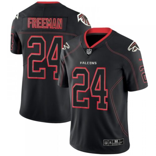 6862563a91a4a_1 Men's Atlanta Falcons #24 Devonta Freeman Black 2018 Lights Out Color Rush NFL Limited Jersey
