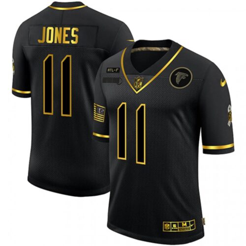 68625698a41af_1 Men's Atlanta Falcons #11 Julio Jones 2020 Black/Gold Salute To Service Limited Stitched Jersey