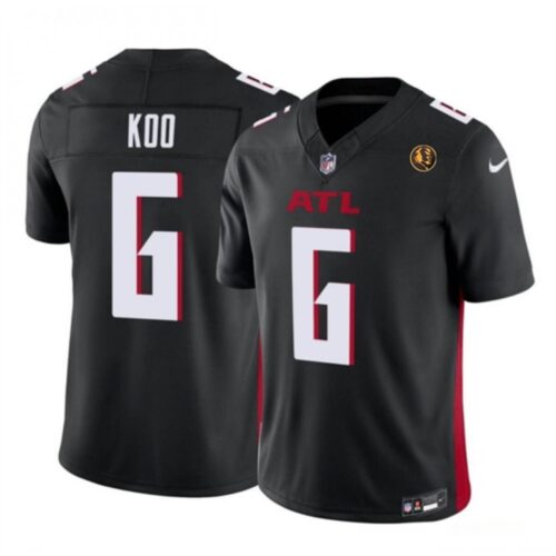 6862587cd343f_1 Men's Atlanta Falcons #6 Younghoe Koo Black 2023 F.U.S.E. With John Madden Patch Vapor Limited Stitched Football Jersey