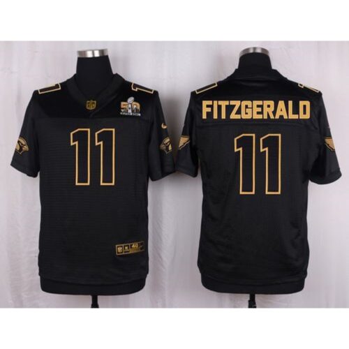 68625adcd3e8b_1 Cardinals #11 Larry Fitzgerald Black Pro Line Gold Collection Men's Stitched NFL Elite Jersey