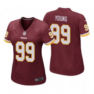 68625bd4dbcd4_1 Women's Washington Redskins #99 Chase Young Red Stitched Jersey(Run Small)