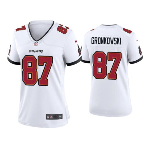 68625c4b5537c_1 Women's Tampa Bay Buccaneers #87 Rob Gronkowski 2020 White Stitched Jersey(Run Small)