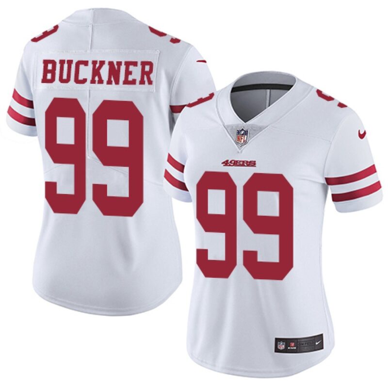 68625cbc43347_1 Women's NFL San Francisco 49ers #99 DeForest Buckner White Vapor Untouchable Limited Stitched Jersey