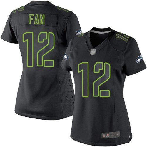 68625cbf257c7_1 Women's Seattle Seahawks #12 Fan Black Impact Limited Stitched NFL Jersey