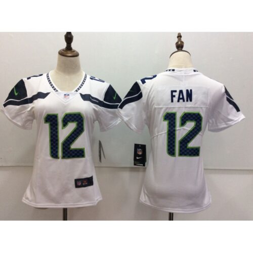 68625d0d75080_1 Women's Seattle Seahawks #12 Fan White Vapor Untouchable Limited Stitched NFL Jersey