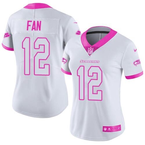 68625d106021a_1 Seahawks #12 Fan White/Pink Women's Stitched NFL Limited Rush Fashion Jersey