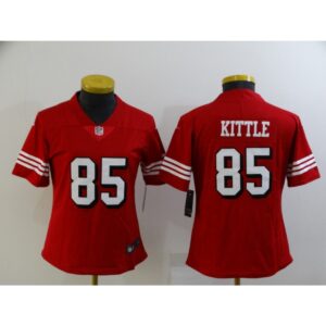 68625d4330249_1 Women's San Francisco 49ers #85 George Kittle Red Stitched Jersey(Run Small)