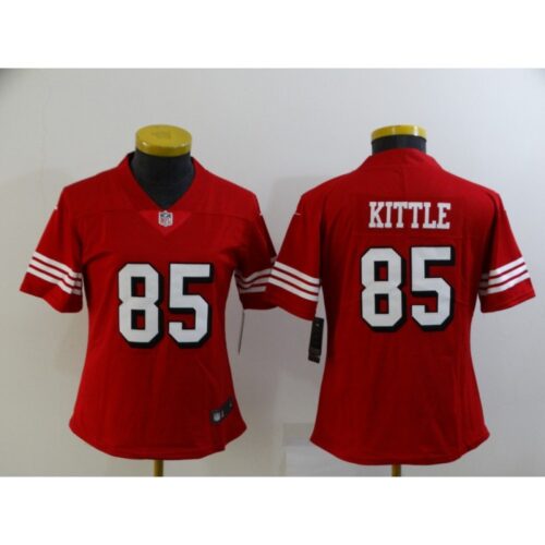 68625d4330249_1 Women's San Francisco 49ers #85 George Kittle Red Stitched Jersey(Run Small)