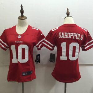 68625d4f652ba_1 Women's San Francisco 49ers #10 Jimmy Garoppolo Red Untouchable Limited Stitched NFL Jersey