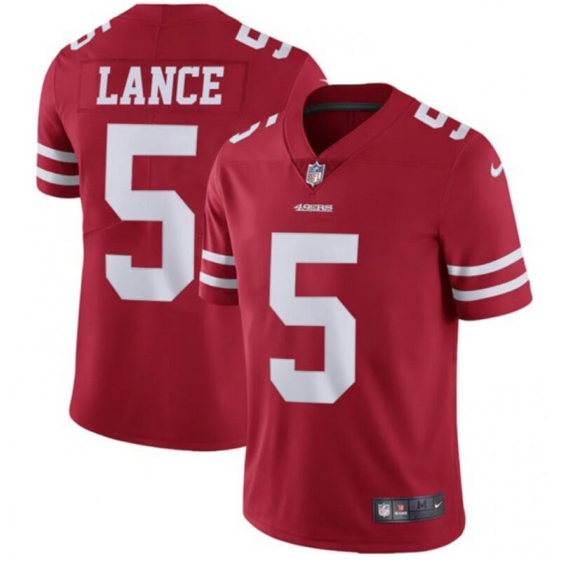 68625d5e647b1_1 Women's San Francisco 49ers #5 Trey Lance Red Vapor Untouchable Limited Stitched Jersey(Run Small)