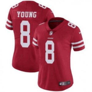 68625d6a55f32_1 Women's NFL San Francisco 49ers #8 Steve Young Red Vapor Untouchable Limited Stitched Jersey(Run Small)