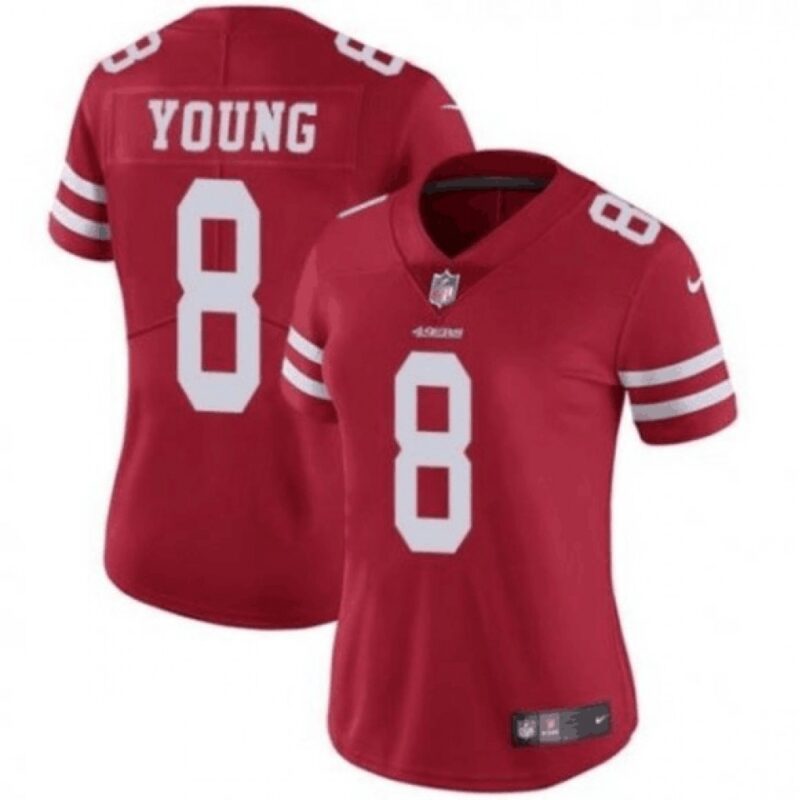 68625d6a55f32_1 Women's NFL San Francisco 49ers #8 Steve Young Red Vapor Untouchable Limited Stitched Jersey(Run Small)