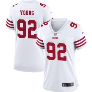 68625db441719_1 Women's San Francisco 49ers #92 Chase Young White Stitched Jersey(Run Small)