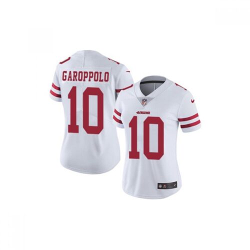 68625dba91b02_1 Women's NFL San Francisco 49ers #10 Jimmy Garoppolo White Vapor Untouchable Limited Stitched Jersey