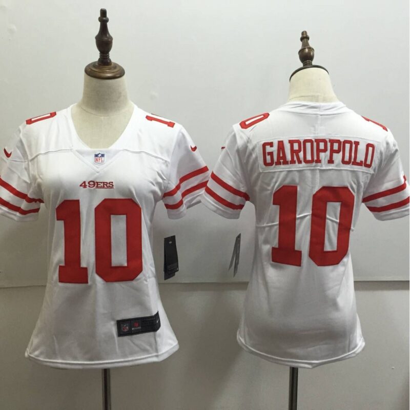 68625dbd854fc_1 Women's San Francisco 49ers #10 Jimmy Garoppolo White Untouchable Limited Stitched NFL Jersey