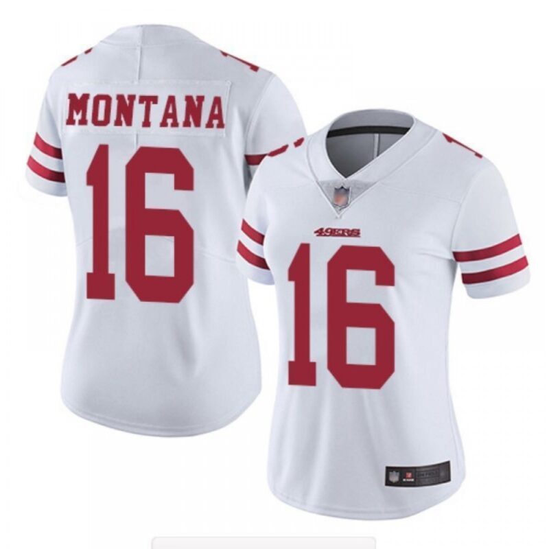 68625dc68b82d_1 Women's NFL San Francisco 49ers #16 Joe Montana White Vapor Untouchable Limited Stitched Jersey