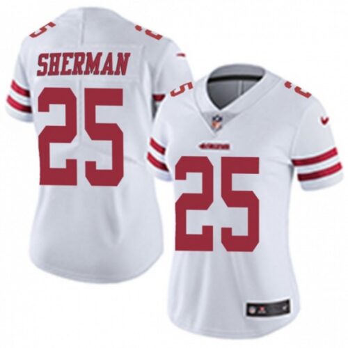 68625dc979b40_1 Women's NFL San Francisco 49ers #25 Richard Sherman White Vapor Untouchable Limited Stitched Jersey(Run Small)