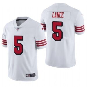68625dcfefbe0_1 Women's San Francisco 49ers #5 Trey Lance White Color Rush Limited Stitched Jersey(Run Small)