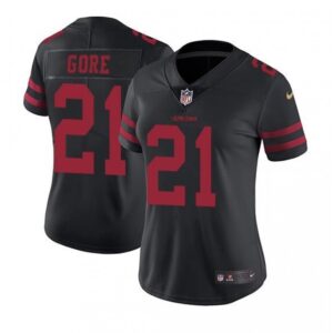 68625deed2ff3_1 Women's San Francisco 49ers #21 Frank Gore Black Stitched Jersey(Run Small)
