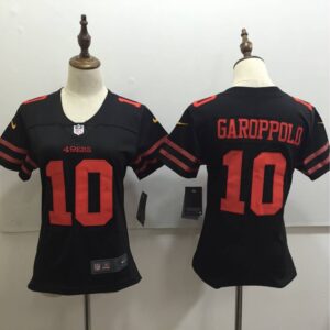 68625df532eea_1 Women's San Francisco 49ers #10 Jimmy Garoppolo Black Untouchable Limited Stitched NFL Jersey