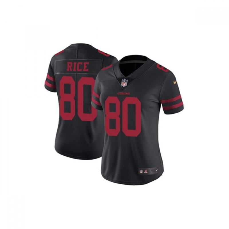 68625e0da431f_1 Women's NFL San Francisco 49ers #80 Jerry Rice Black Vapor Untouchable Limited Stitched Jersey(Run Small)