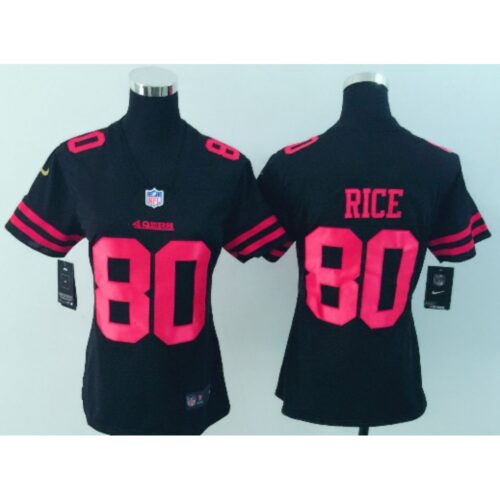 68625e1098c9c_1 Women's San Francisco 49ers #80 Jerry Rice Black Vapor Untouchable Limited Stitched NFL Jersey