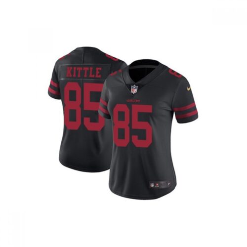 68625e175e386_1 Women's NFL San Francisco 49ers #85 George Kittle Black Vapor Untouchable Limited Stitched Jersey(Runs Small)