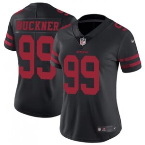 68625e1d5b7cc_1 Women's NFL San Francisco 49ers #99 DeForest Buckner Black Vapor Untouchable Limited Stitched Jersey
