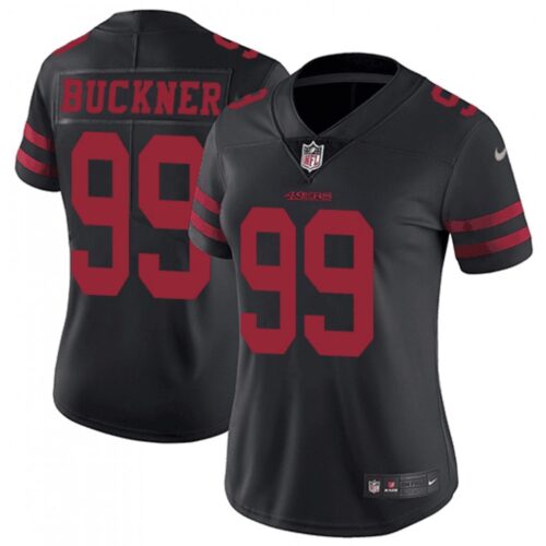 68625e1d5b7cc_1 Women's NFL San Francisco 49ers #99 DeForest Buckner Black Vapor Untouchable Limited Stitched Jersey