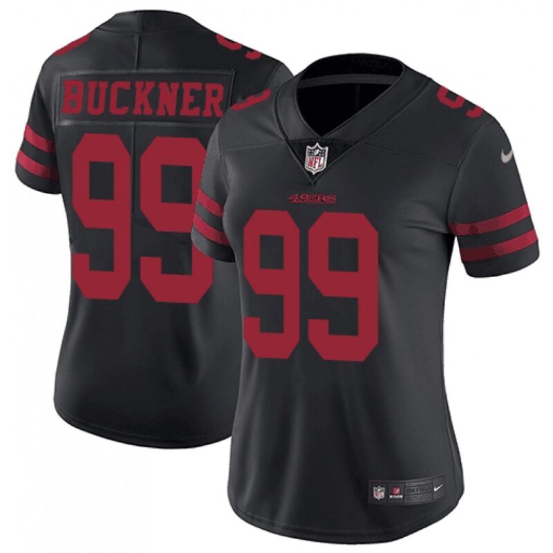 68625e1d5b7cc_1 Women's NFL San Francisco 49ers #99 DeForest Buckner Black Vapor Untouchable Limited Stitched Jersey