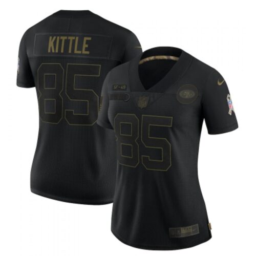 68625e234deee_1 Women's San Francisco 49ers #85 George Kittle Black Salute To Service Limited Stitched Jersey(Run Small)