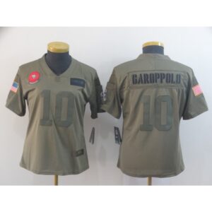 68625e263a204_1 Women's NFL San Francisco 49ers #10 Jimmy Garoppolo 2019 Camo Salute To Service Stitched Jersey(Run Small)
