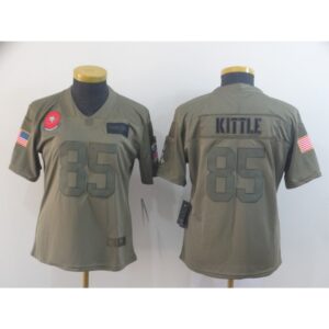 68625e294a3be_1 Women's NFL San Francisco 49ers #85 George Kittle 2019 Camo Salute To Service Stitched Jersey(Run Small)
