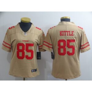 68625e5239781_1 Women's NFL San Francisco 49ers #85 George Kittle 2019 Gold Inverted Legend Stitched NFL Jersey(Runs Small)