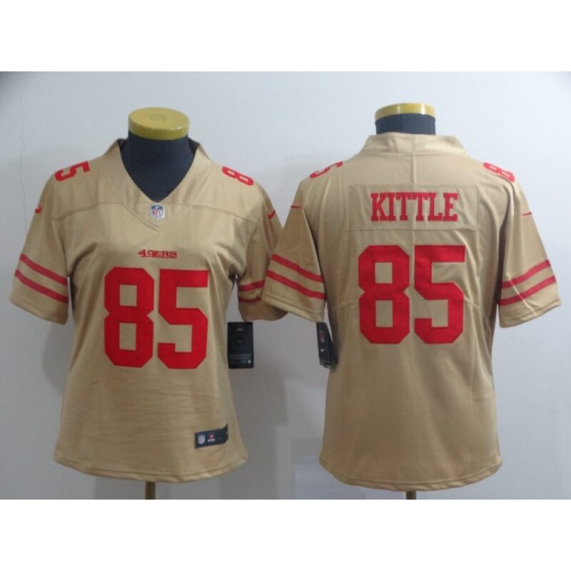 68625e5239781_1 Women's NFL San Francisco 49ers #85 George Kittle 2019 Gold Inverted Legend Stitched NFL Jersey(Runs Small)