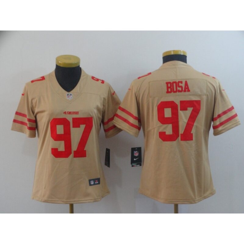 68625e55d9aaf_1 Women's NFL San Francisco 49ers #97 Nick Bosa 2019 Gold Inverted Legend Stitched NFL Jersey(Runs Small)