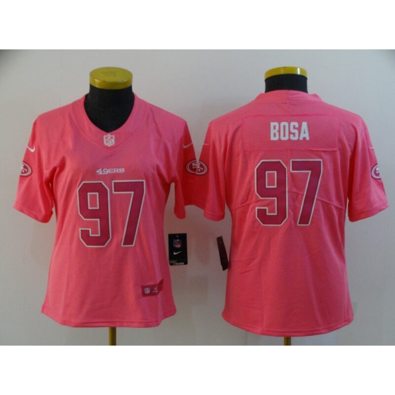 68625e743a772_1 Women's NFL San Francisco 49ers #97 Nick Bosa Pink Vapor Untouchable Limited Stitched Jersey(Run Small)