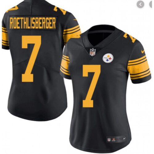 68625eda4eab1_1 Women's Pittsburgh Steelers #7 Ben Roethlisberger Black Color Rush Limited Stitched NFL Jersey(Run Small)