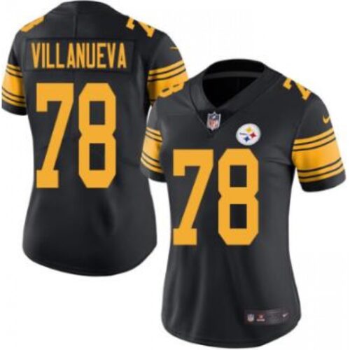 68625ee9a889a_1 Women's Pittsburgh Steelers #78 Alejandro Villanueva Black Color Rush Limited Stitched NFL Jersey(Run Small)