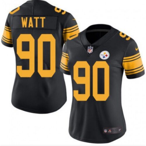 68625eefce73e_1 Women's Pittsburgh Steelers #90 T.J. Watt Black Color Rush Limited Stitched NFL Jersey(Run Small)