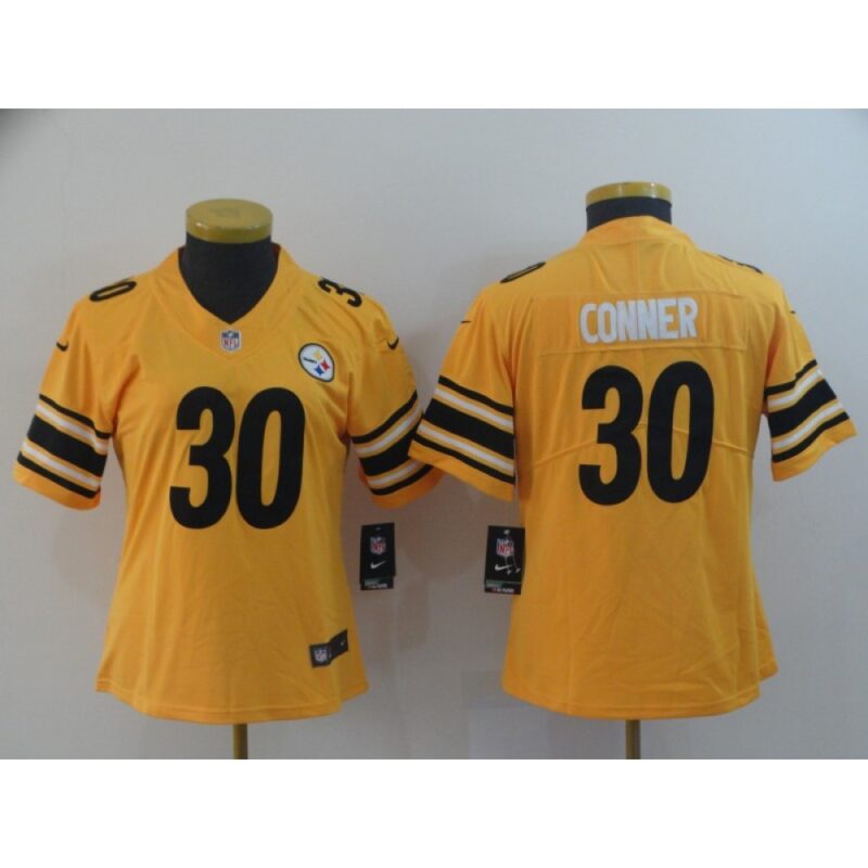 68625f064457c_1 Women's Pittsburgh Steelers #30 James Conner Gold Inverted Legend Stitched NFL Jersey(Run Small)