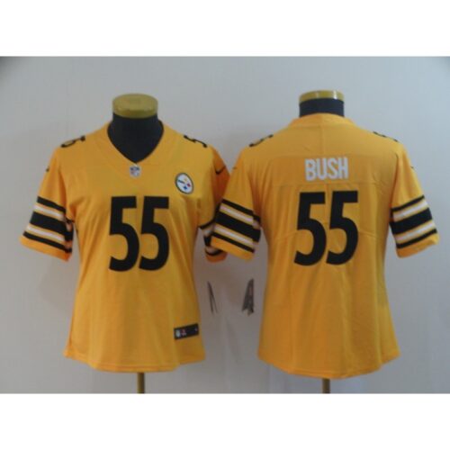 68625f103d468_1 Women's Pittsburgh Steelers #55 Devin Bush Gold Inverted Legend Stitched NFL Jersey(Run Small)